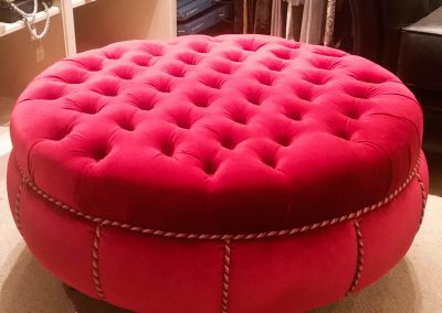 Cleo footstool with deep button detail
